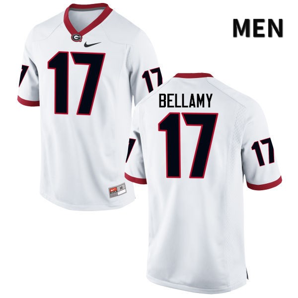 Georgia Bulldogs Men's Davin Bellamy #17 White Stitched College UGA Football Jersey 23GS011AW